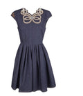 Gorgeous Denim& Pearl embroidered FENDI denim dress 💙 Size 44