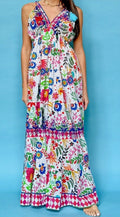 Antica Sartoria Gorgeous Flower Power Long Tie Top Dress Nwt O/S