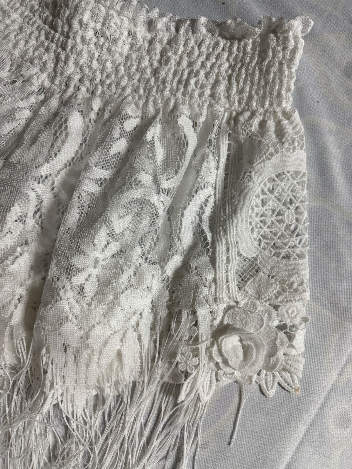 Antica Sartoria White Lace Short / Top Set NWT O/S Gorgeous
