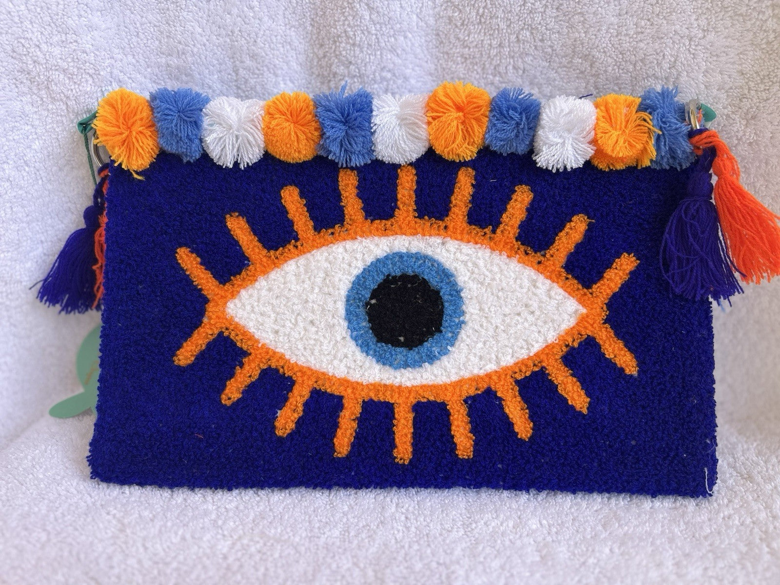 ANTICA SARTORIA 2025 BLUE EYE CLUTCH BAG NWT PRETTY