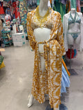 Antica Sartoria 2025 Yellow & White Kimono Robe ONLY NWT O/S