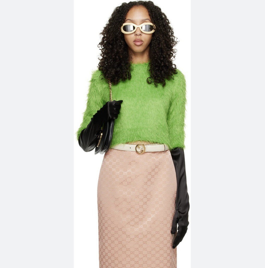 GUCCI GREEN CREWNECK SWEATER SIZE LARGE GG NWT