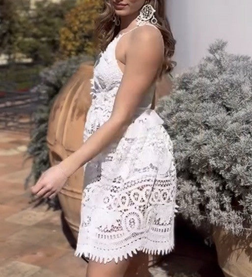 Antica Sartoria White Crochet Knitted Dress Stunning NWT O/S GORGEOUS