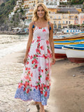 ANTICA SARTORIA 2026 WHITE WITH PINK FLOWER SMOCKED TOP LONG DRESS Nwt O/S