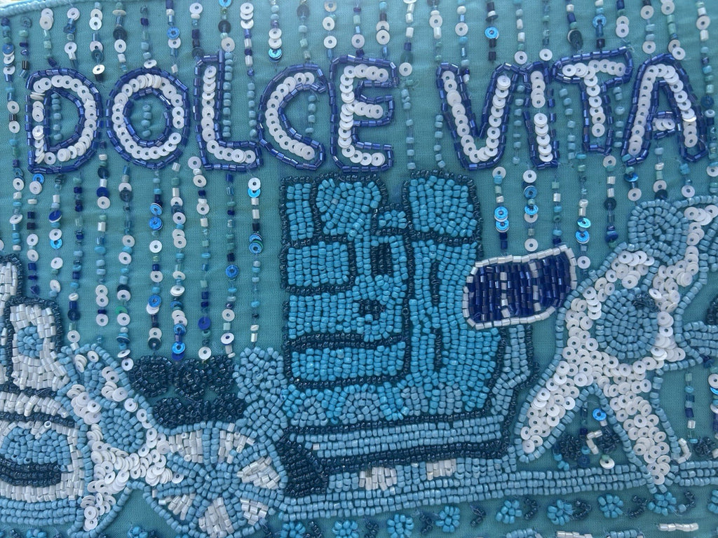 Antica Sartoria 2024 Dolce Vita Baby Blue Gorgeous Clutch Bag Nwt