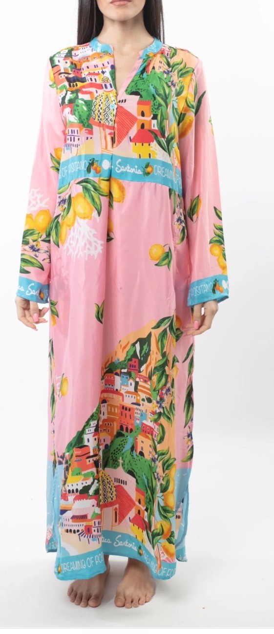 Antica Sartoria 2025 Capri By The Sea Kaftan NWT L/XL