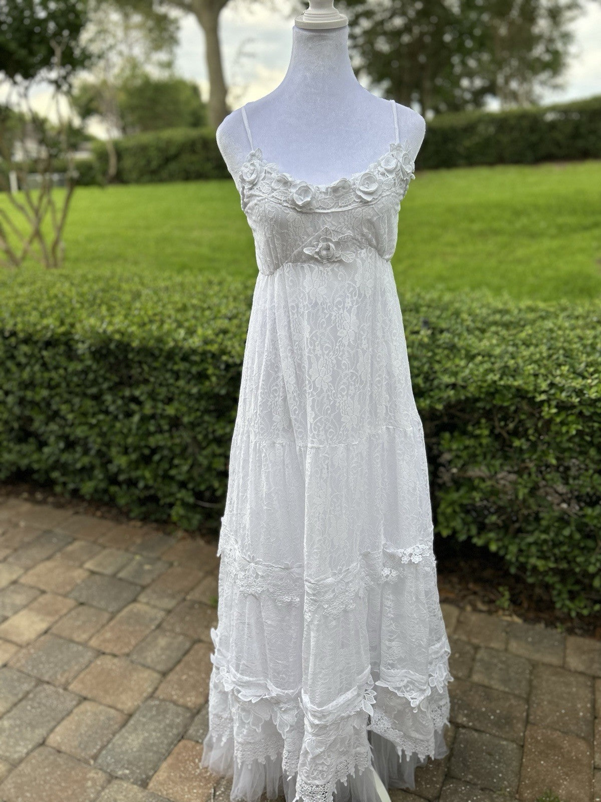 Antica Sartoria 2024 Beautiful White Lace Dress And Skirt NWT O/S