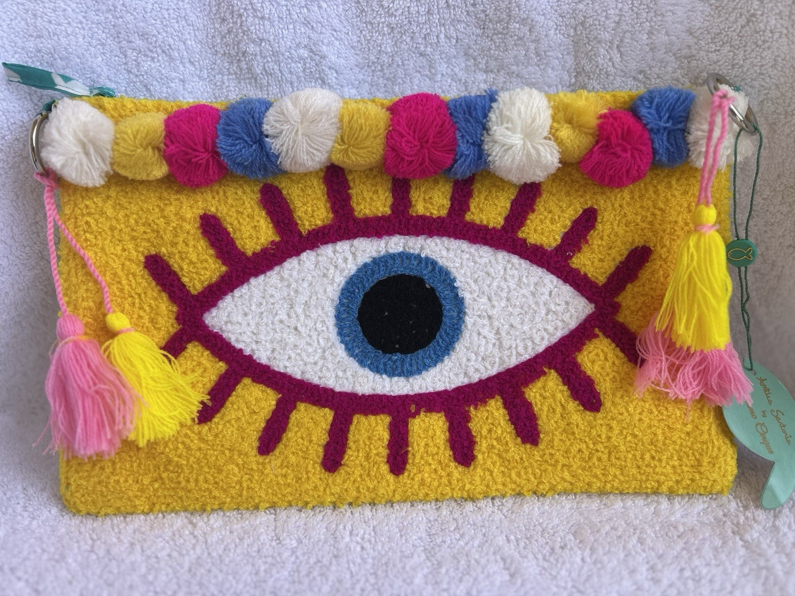 ANTICA SARTORIA 2025 EYE BAG CLUTCH YELLOW NWT PRETTY