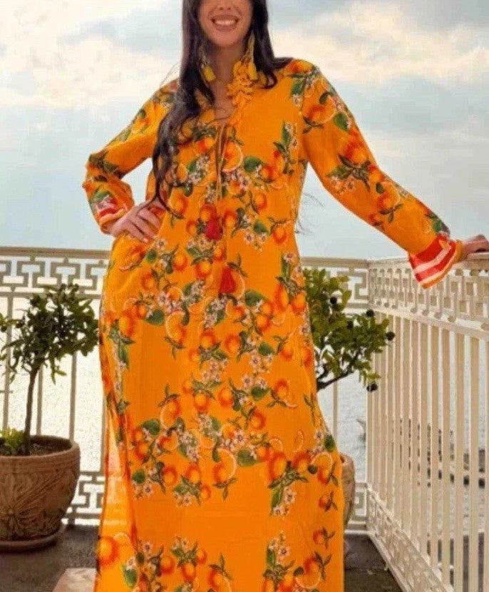 Antica Sartoria 2026 Orange Blossom Kaftan Dress S/M  NWT