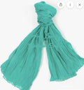 ANTICA SARTORIA 2025 GREEN COTTON SCARF  40x70