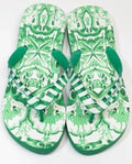 Antica Sartoria 2025 Flip Flops Green & White 36-37 NWT