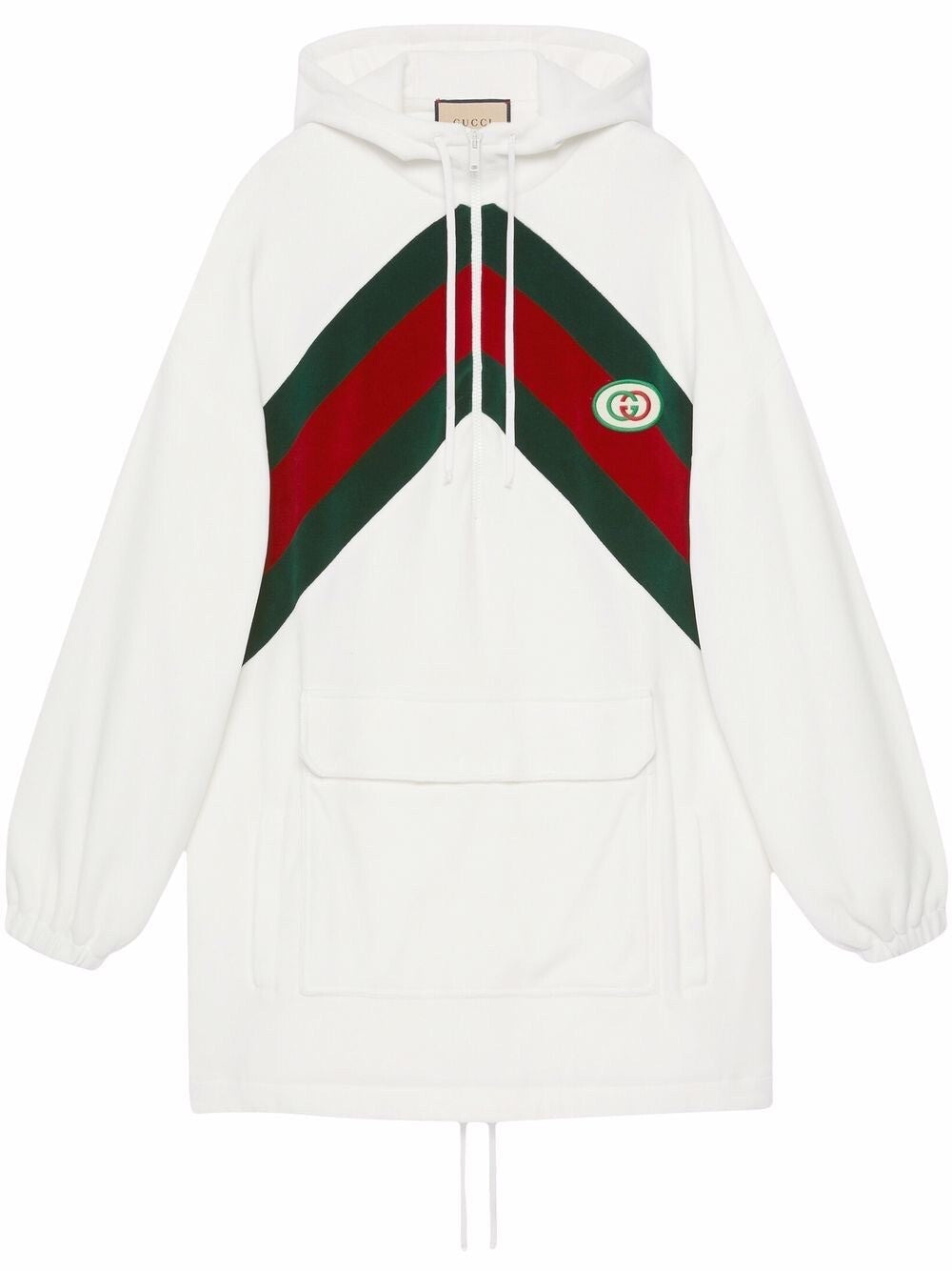 Gucci Cotton dress / Top with chenille Web Drawstring Hoodie New Size 40 Sale