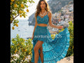 Antica Sartoria 2026 Blue & White Paisley Print Top / Skirt Nwt O/S