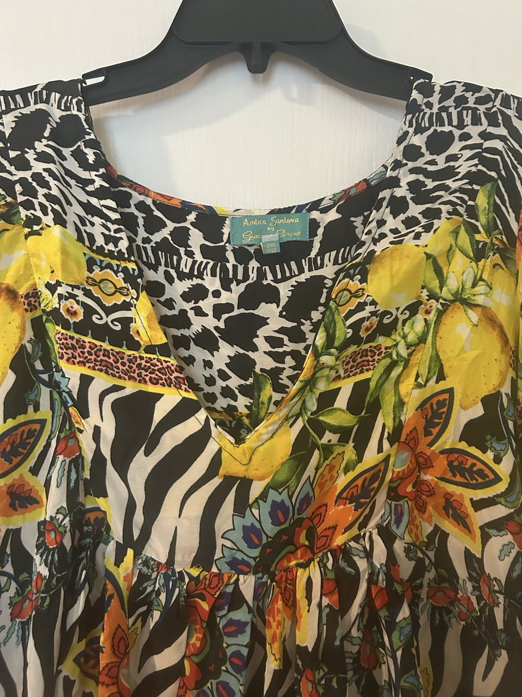 Antica Sartoria 2023 Lemon Orange And Zebra Dress NWT O/S