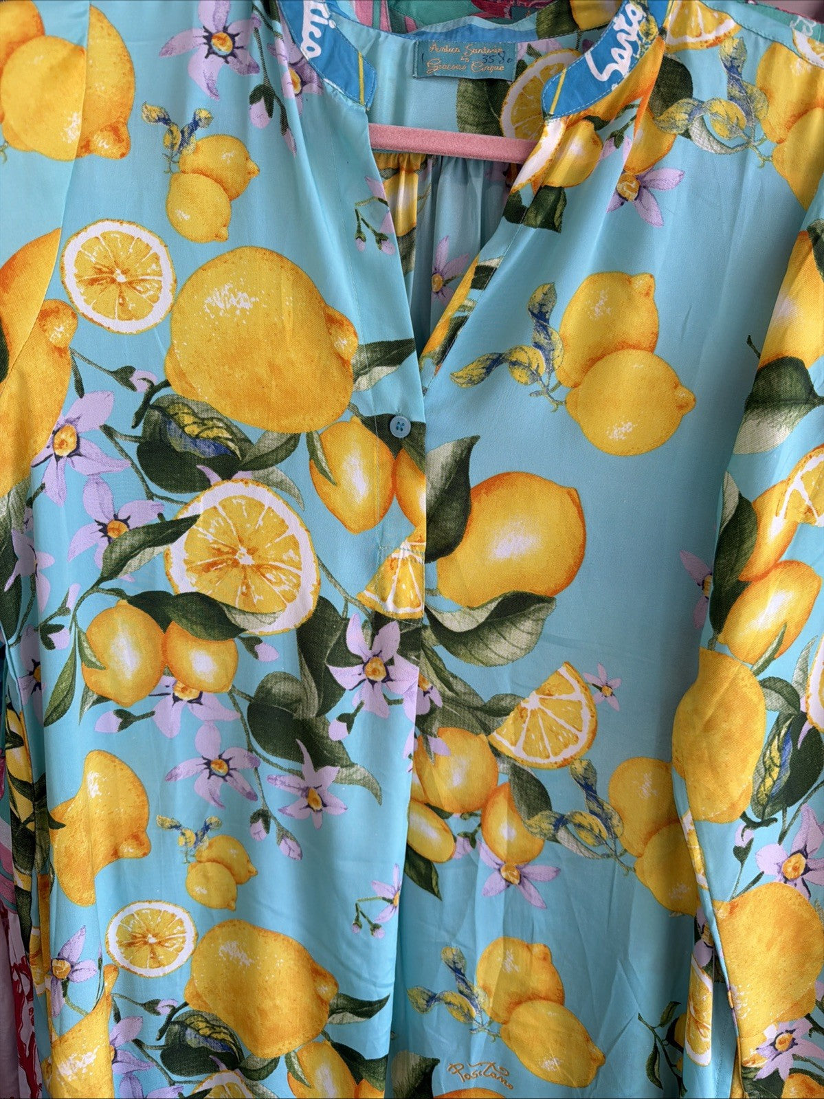 Antica Sartoria 2026 Aqua Lemon Long Kaftan Gorgeous S/M