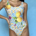 Antica Sartoria 2024 Lemon And Aqua One Piece Swim Bathing Suit Large Nwt