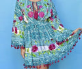 Antica Sartoria 2024 Scenes Of Napoli Beaded Waist Dress Nwt O/S