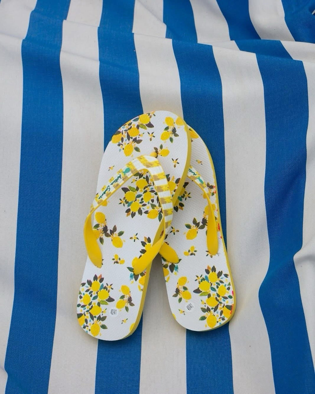 Antica Sartoria 2025 Flip Flops Size 40-41 NWT Green & Yellow Lemons 🍋
