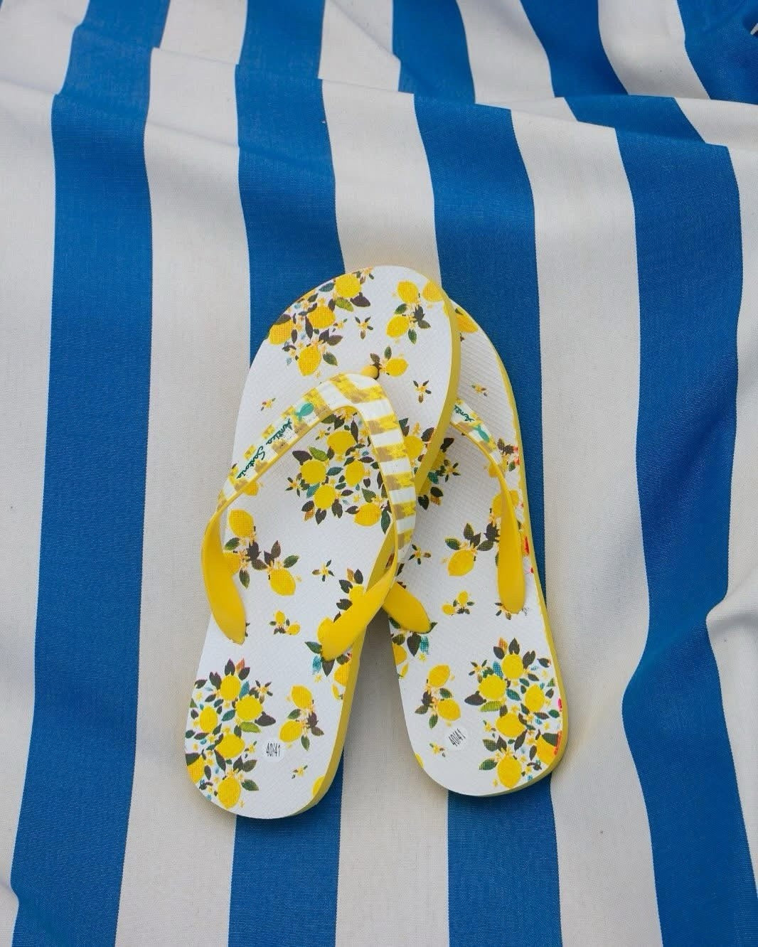 Antica Sartoria 2025 Flip Flops Size 40-41 NWT Green & Yellow Lemons 🍋