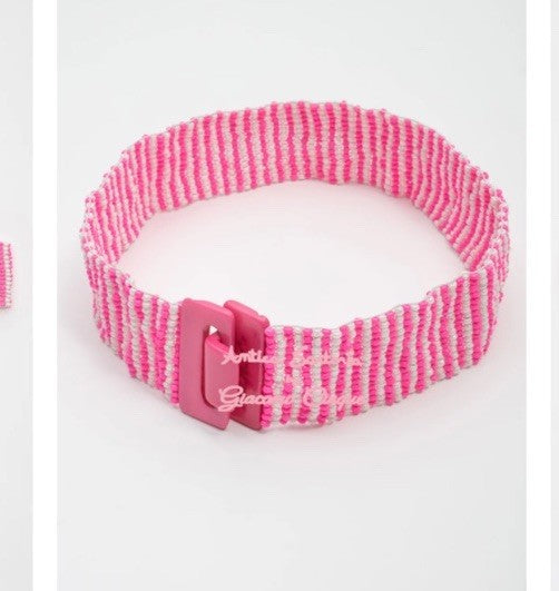 Antica Sartoria Pink Expandable Belt Nwt O/S