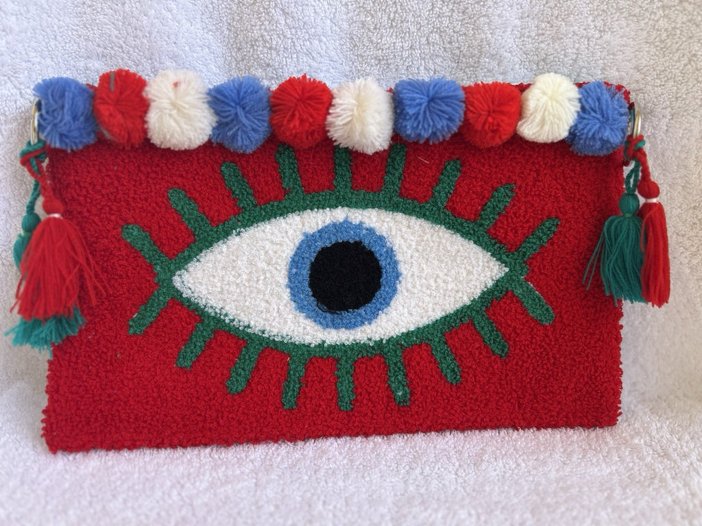 ANTICA SARTORIA 2025 EYE PURSE BAG CLUTCH RED NWT GORGEOUS
