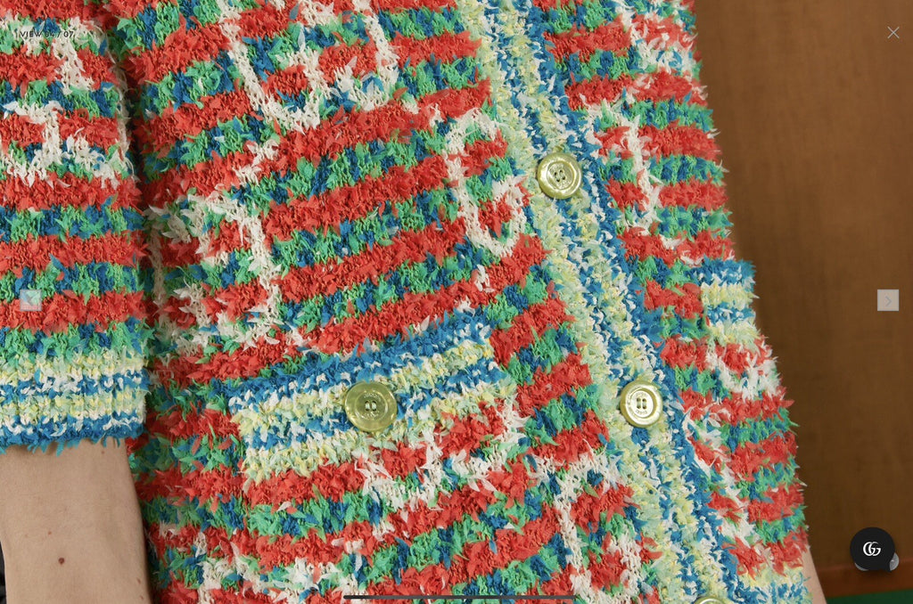 NWT GUCCI Green/Red Maxi GG Cotton Blend Cardigan Sweater Size M💚❤️🤍