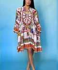 Antica Sartoria 2024 Scillian Wheel & Knights White Red Dress Beautiful NWT O/S