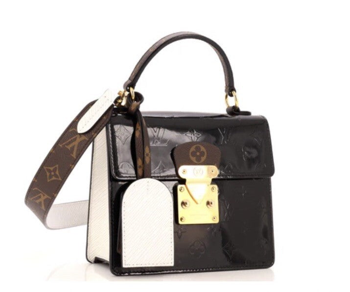 Louis Vuitton Spring Street Vernis Epi Monogram Black/White Leather