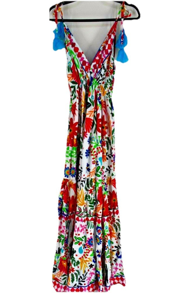 Antica Sartoria Gorgeous Flower Power Long Tie Top Dress Nwt O/S