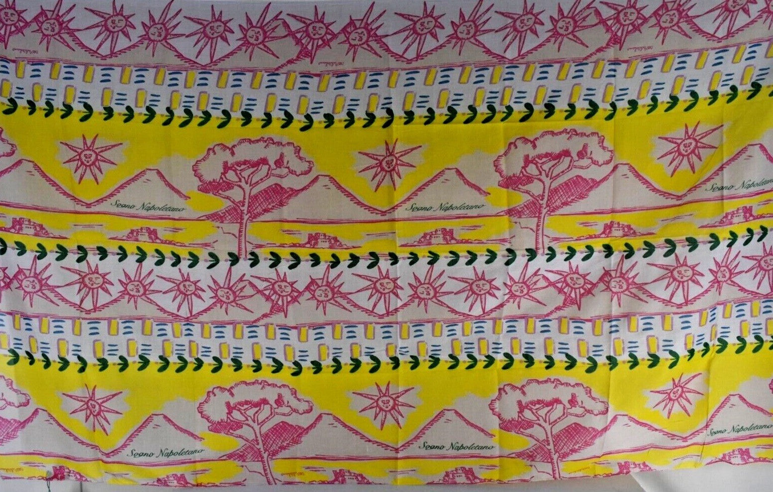 ANTICA SARTORIA 2024 LEMONS & THE SUN SCARF COTTON 40x70 NWT