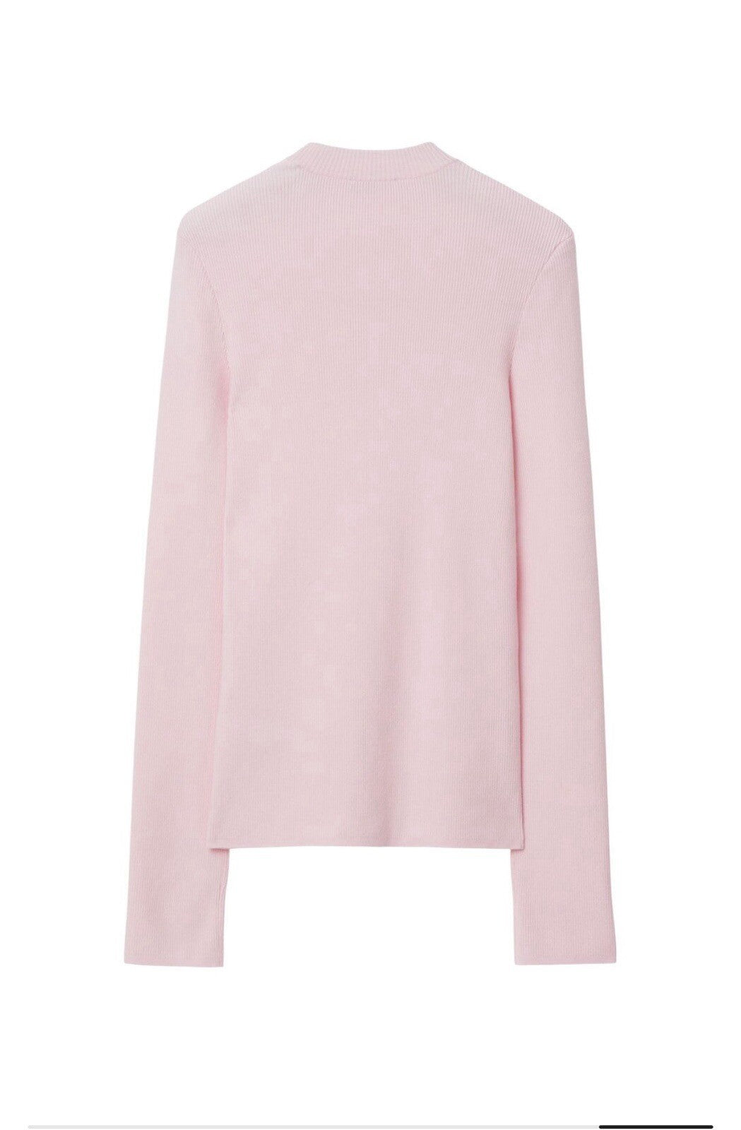 Burberry Logo Patch Rib Knit Jumper Medium New Pretty Pink