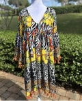 Antica Sartoria 2023 Lemon Orange And Zebra Dress NWT O/S
