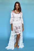 ANTICA Sartoria 2024 LACE OFF SHOULDER BOUSTIER STYLE DRESS NWT O/S