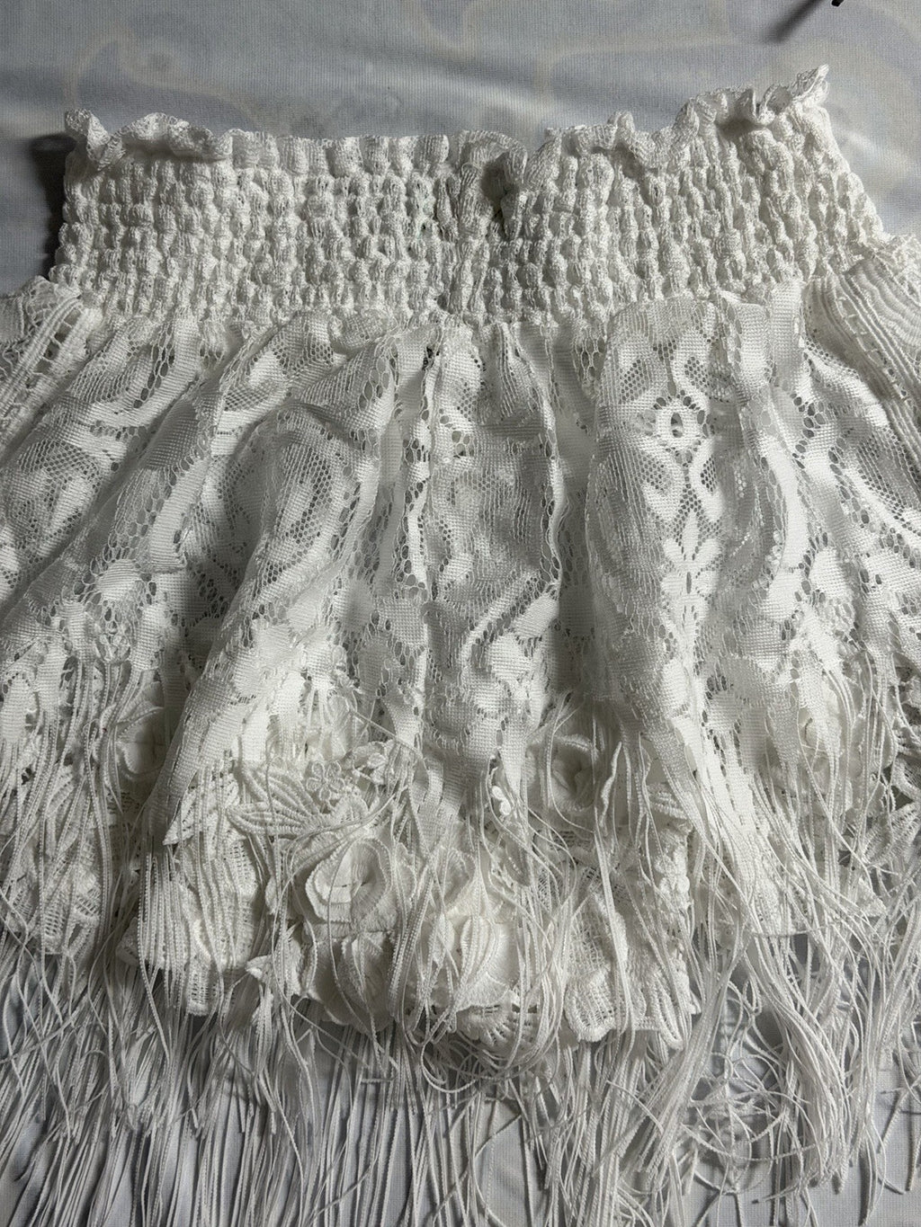 Antica Sartoria White Lace Short / Top Set NWT O/S Gorgeous