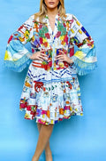 Antica Sartoria Scenes Of Napoli Dress NWT O/S Beautiful