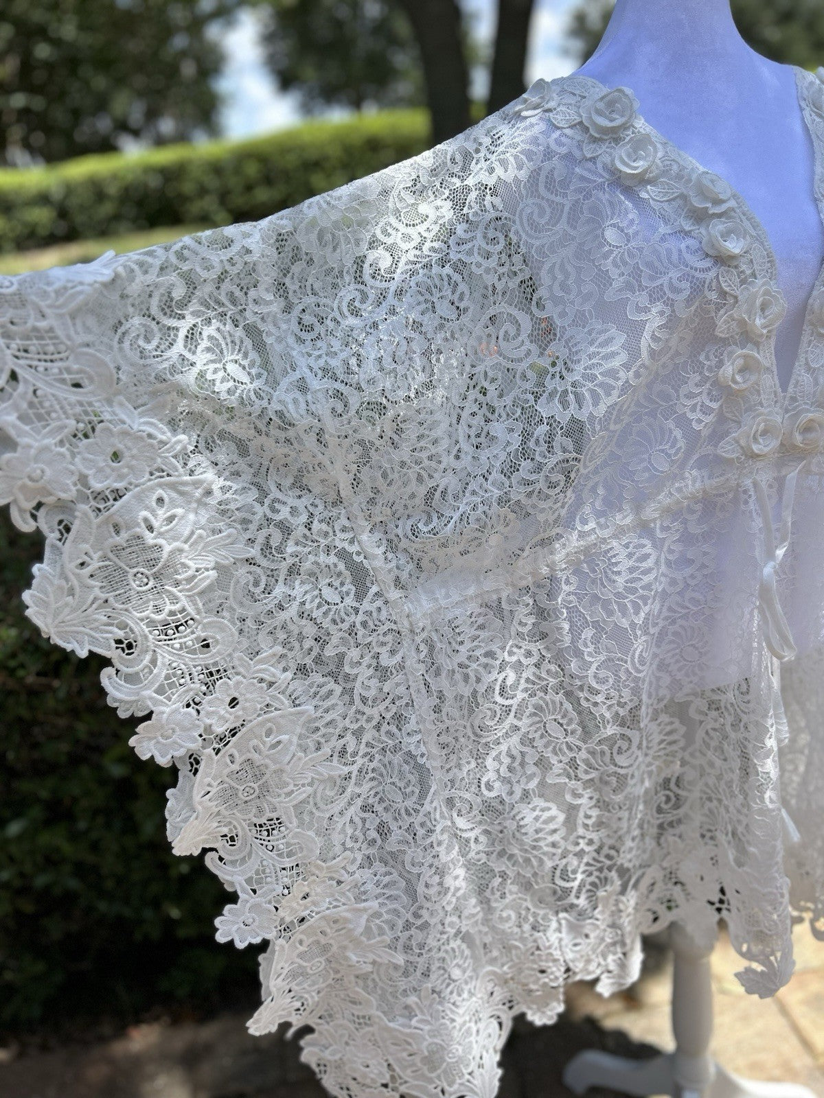 Antica Sartoria 2024 White Lace Knitted Kaftan Mumu Gorgeous NWT O/S
