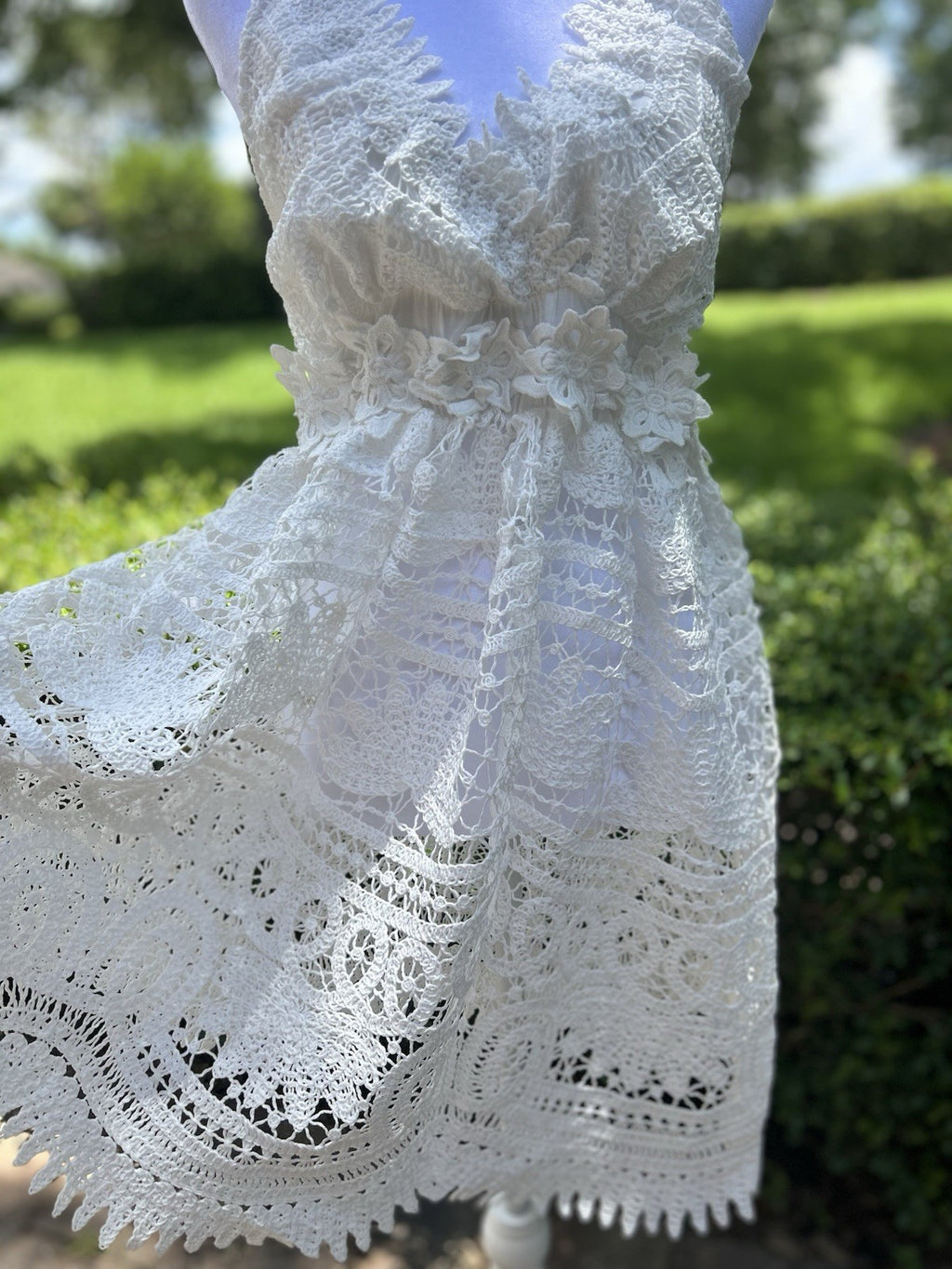 Antica Sartoria White Crochet Knitted Dress Stunning NWT O/S GORGEOUS