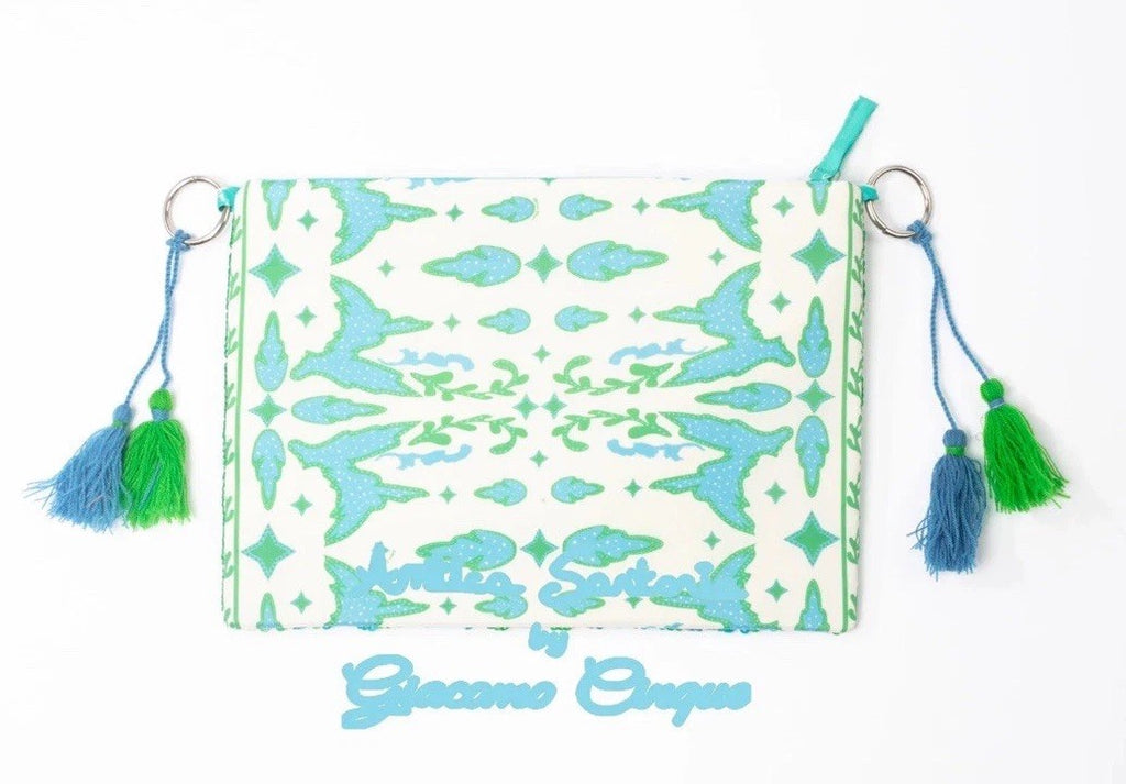 Antica Sartoria 2025 Limoncello Beaded Aqua Clutch 2025 NWT