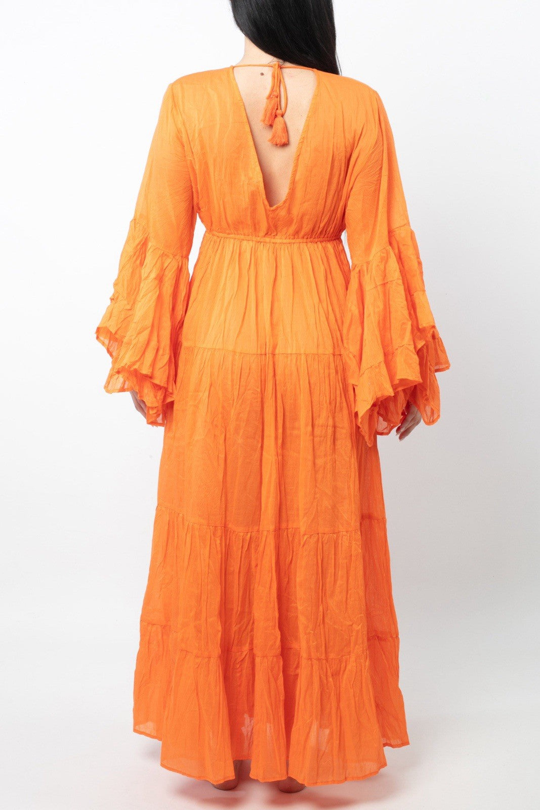 Antica Sartoria 2025 Long Cantaloupe Flare Dress NWT O/S