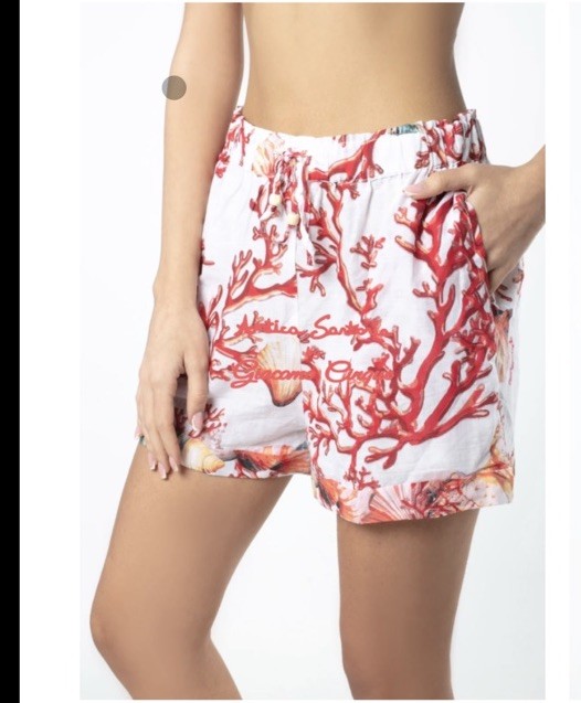 Antica Sartoria 2025 Coral & Seashells Top & Shorts  Set O/S NWT BEAUTIFUL
