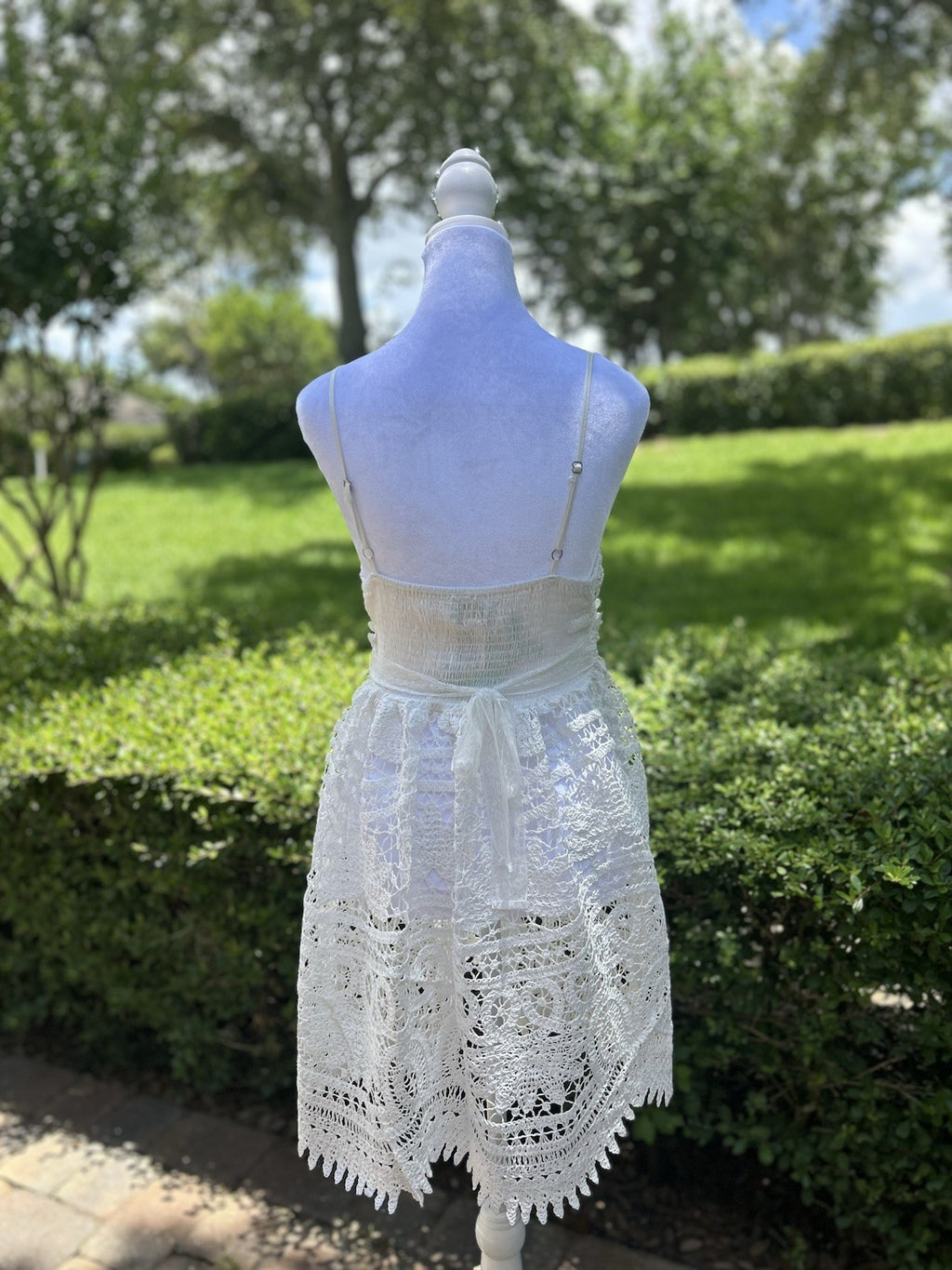 Antica Sartoria White Crochet Knitted Dress Stunning NWT O/S GORGEOUS