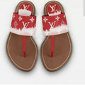 Louis Vuitton Limited Edition Escalae Red White Ombré Sandals New 38.5