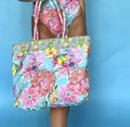 ANTICA SARTORIA 2024 FLOWERS FLOWERS BEACH ZIPPER TOTE/PURSE NWT