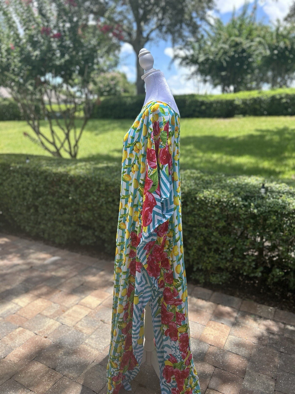 Antica Sartoria 2024 Lemon Flower Kaftan Mumu OS XXL