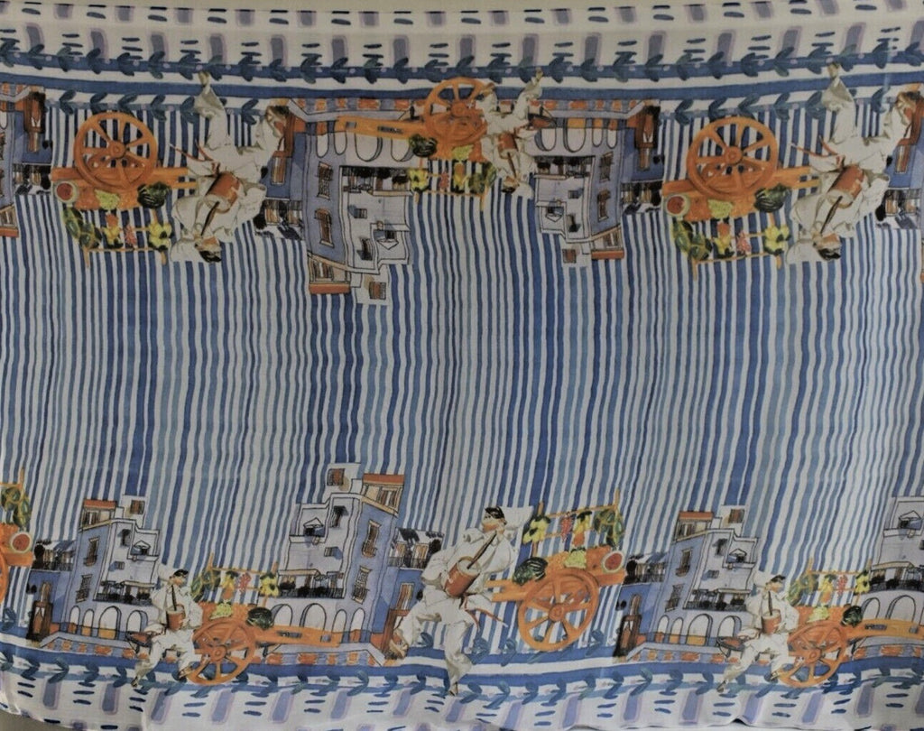 ANTICA SARTORIA 2024 DANCING HARLEQUIN STRIPES POLY CHIFFON SCARF 40x70 NWT