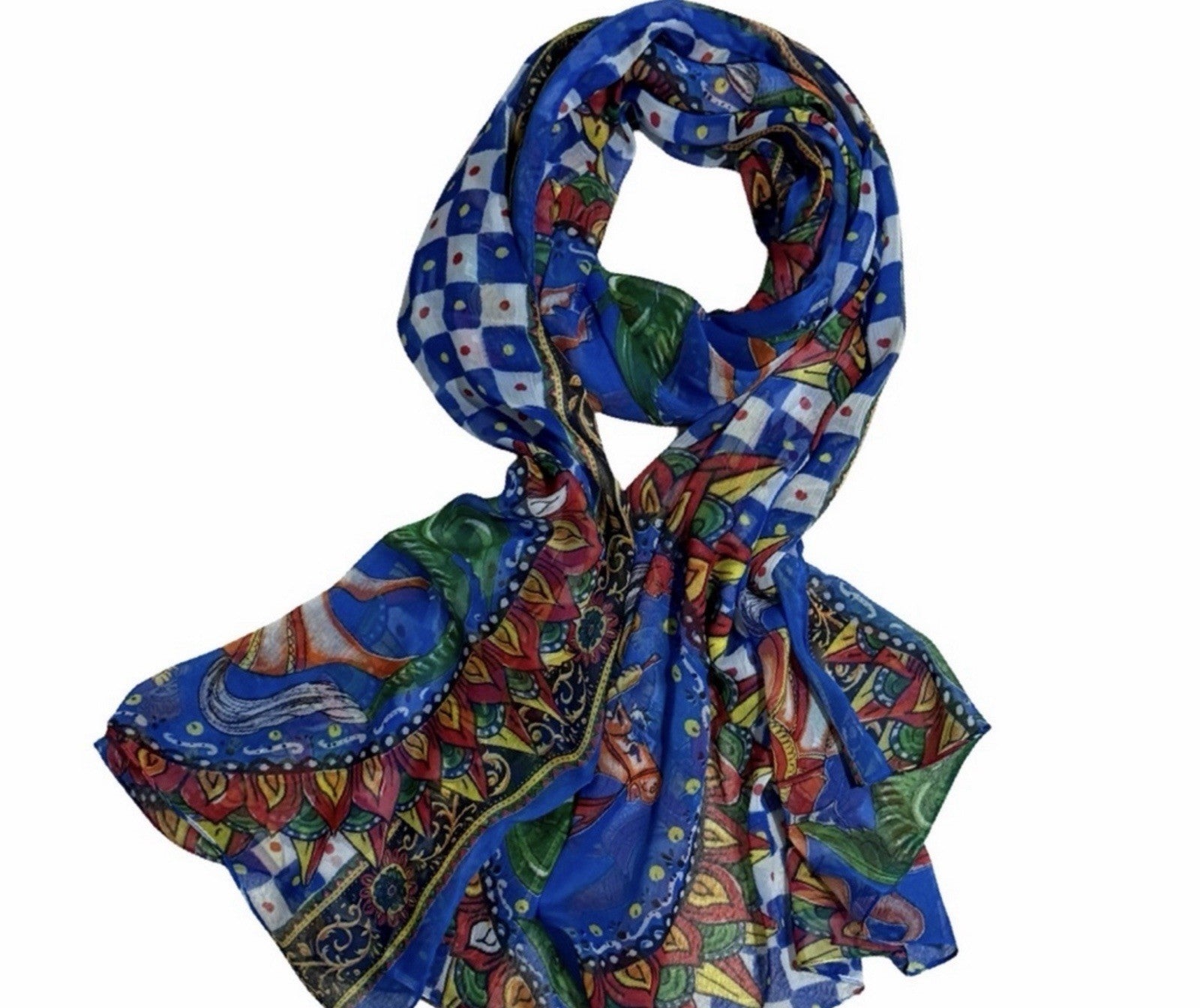 ANTICA SARTORIA 2024 THE KNIGHTS ARE BACK SCARF 40x70 NWT POLYCHIFFON