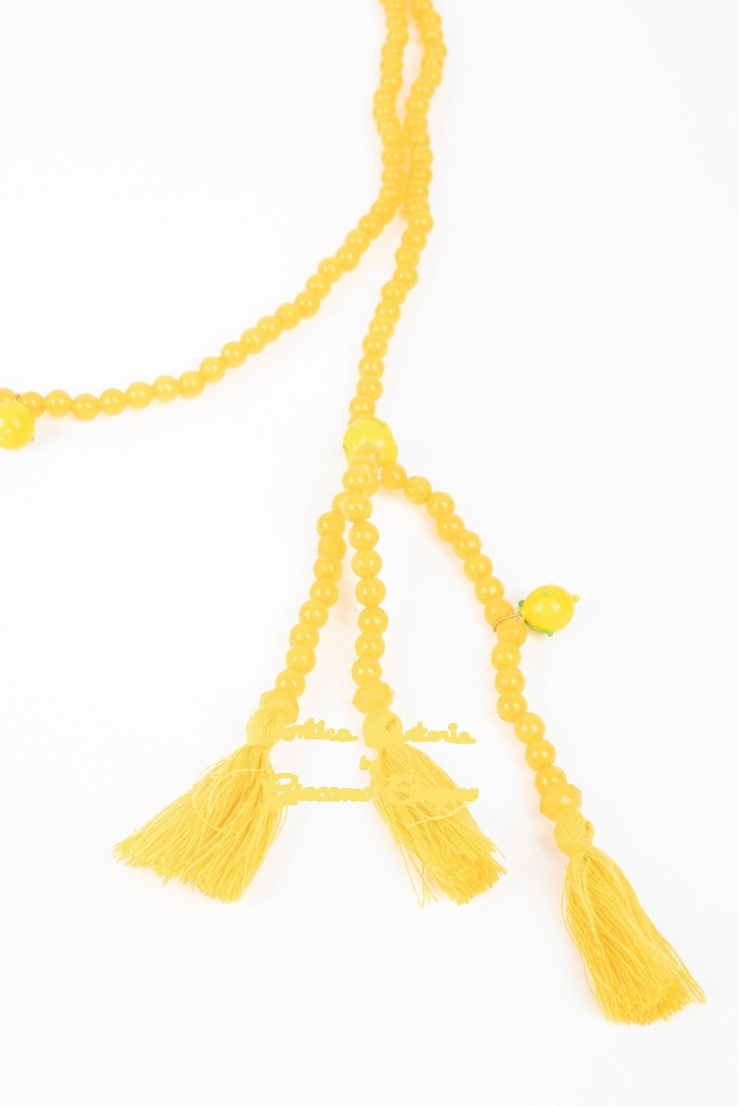 antica sartoria Beaded Belt Necklace Bag Chain NWT O/S Yellow W/ Lemon 🍋