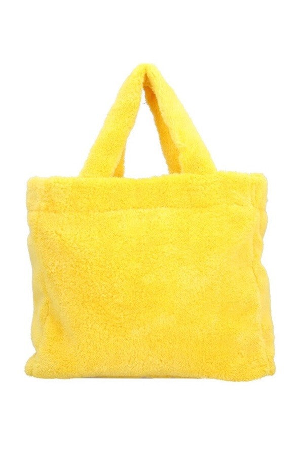 Prada Terry Lemon Yellow Beach Boat Party Tote Bag Black Logo New