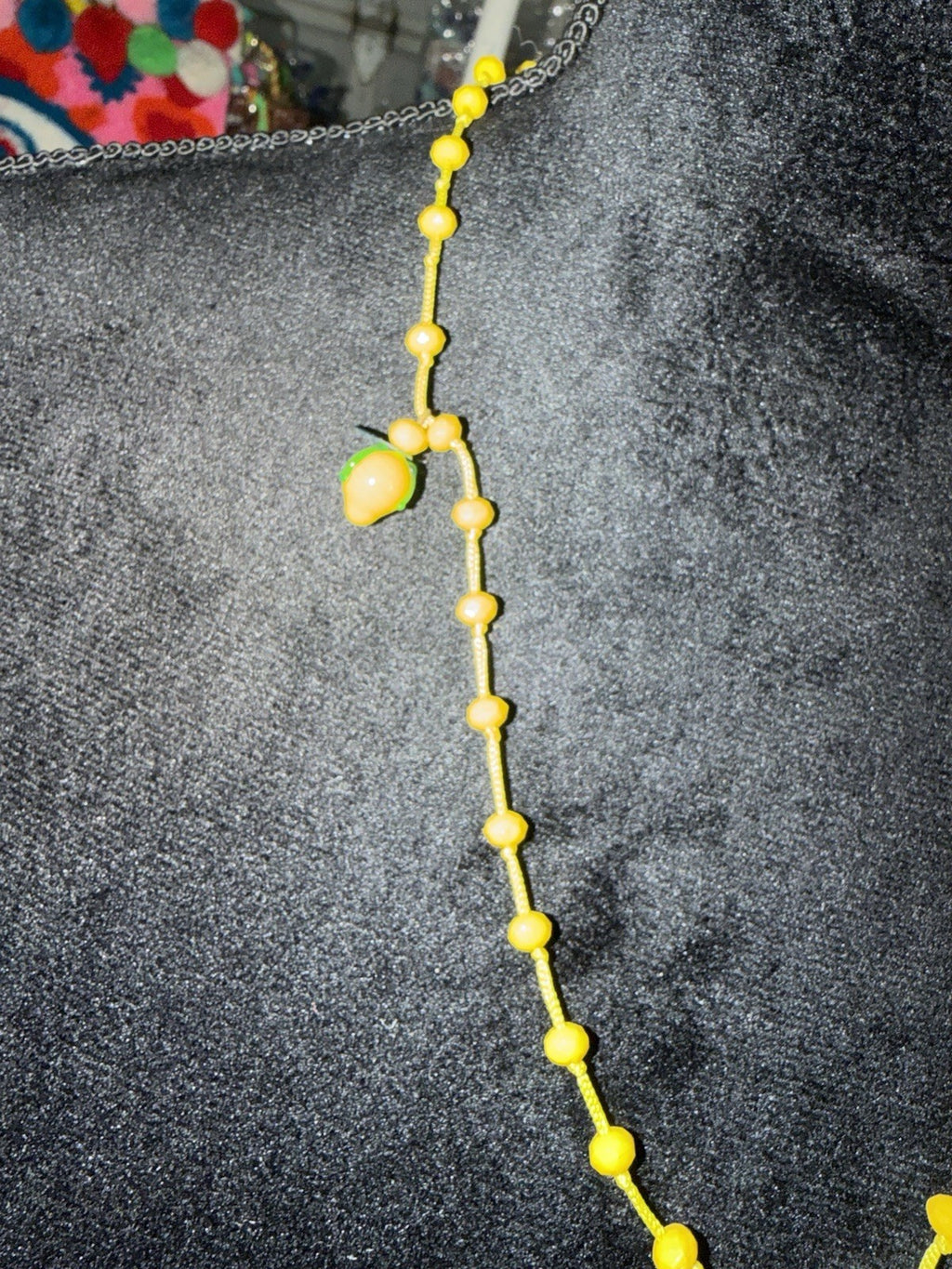 Antica Sartoria 2025 Yellow Lemon Lemon Beaded Necklace Nwt