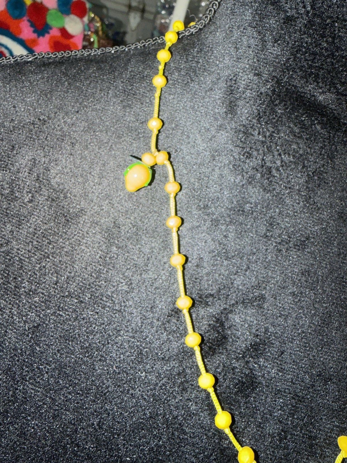 Antica Sartoria 2025 Yellow Lemon Lemon Beaded Necklace Nwt
